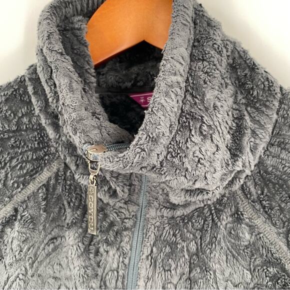 Soybu full zip jacket sweatshirt patterned fleece blue-grey size large - Picture 3 of 8